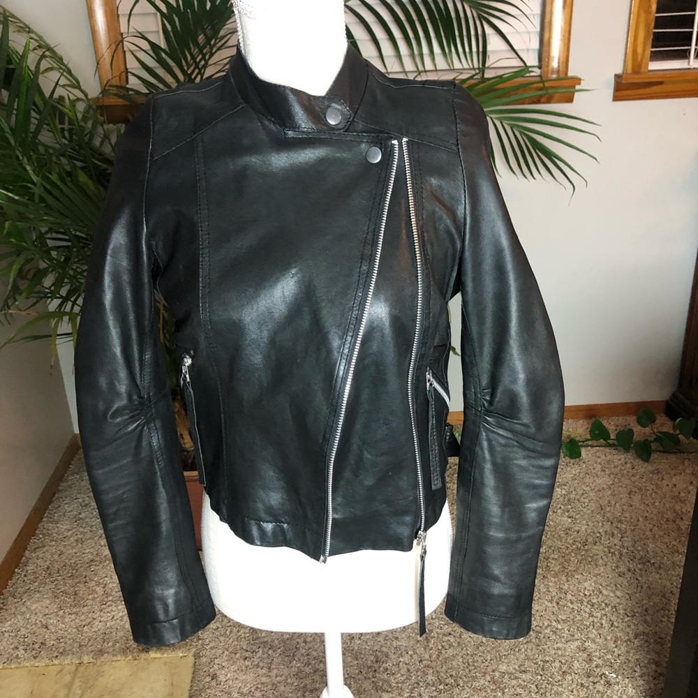 TOPSHOP Leather Jacket. Size XS - Picture 2 of 11
